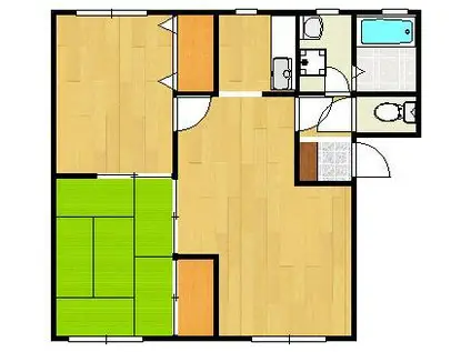 アヴェニーダパレスA(2LDK/1階)の間取り写真