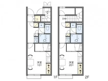 レオパレスフィオーレ(1K/1階)の間取り写真