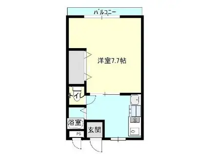 サンフェニックスA棟(1K/2階)の間取り写真