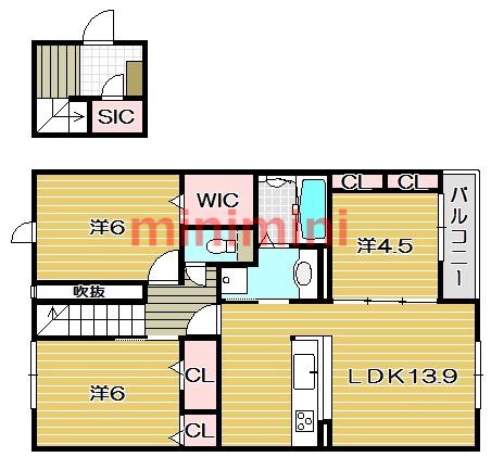 グランガーデン(3LDK/2階)の間取り写真