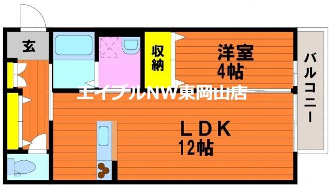 アルカ・ソラーレIII(1LDK/1階)の間取り写真
