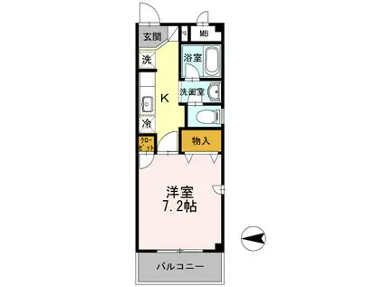 サマービレッジ(1K/2階)の間取り写真