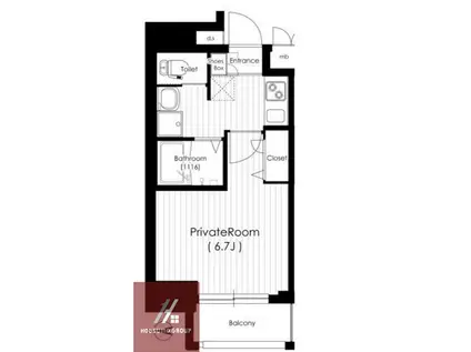 SK南森町(1K/9階)の間取り写真