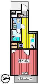 SHOKEN RESIDENCE西川口(1K/4階)の間取り写真