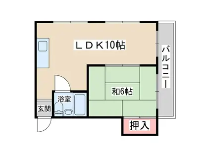 エヌワイ・デュオ(1LDK/3階)の間取り写真