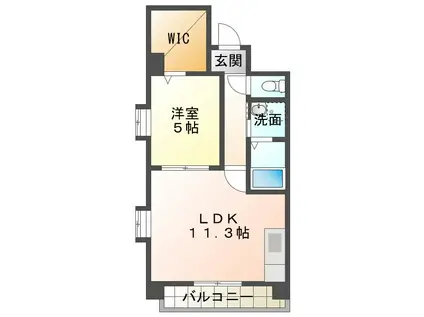 ヴィーブル住吉(1LDK/4階)の間取り写真