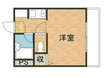 アスティーニ海田南(ワンルーム/1階)の間取り写真