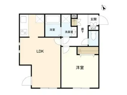 ウェルスクエアイズム高円寺(1LDK/2階)の間取り写真