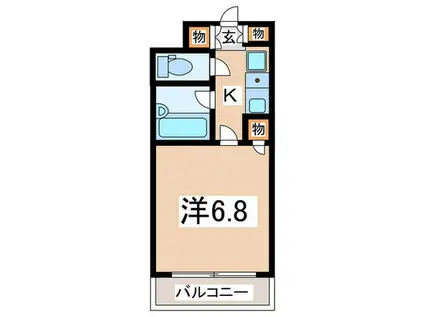 アビタシオン根岸III(1K/2階)の間取り写真