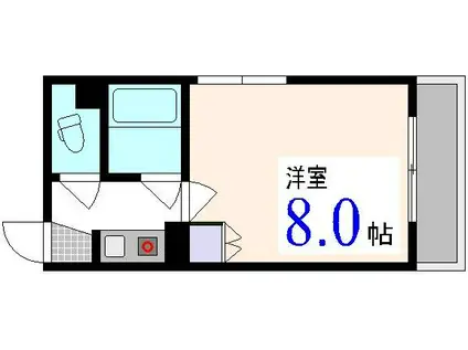 コスモスビル(1K/5階)の間取り写真