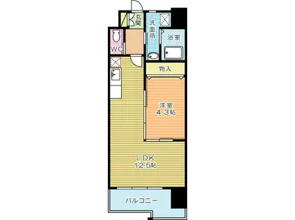 GRAN ESPACIO ASANO(1LDK/9階)の間取り写真