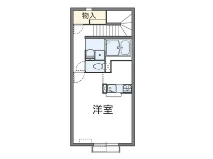 レオネクストエアル(1K/2階)の間取り写真