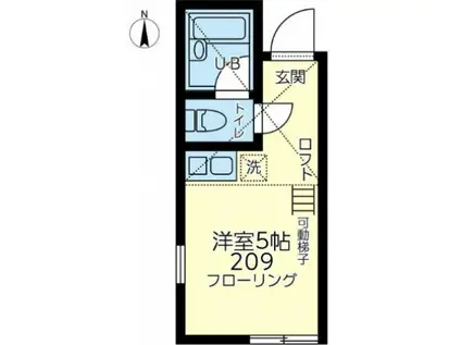 ユナイト天王町コニーホーキンス(ワンルーム/1階)の間取り写真