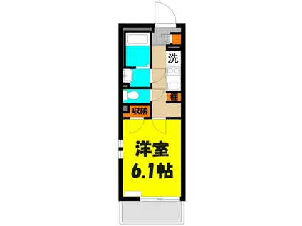 JR武蔵野線 武蔵浦和駅 徒歩14分 3階建 築9年(1K/1階)の間取り写真