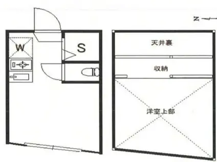 フェリスソニア(ワンルーム/2階)の間取り写真