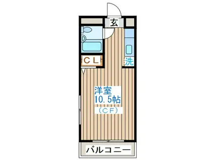 サンライズ志波町(ワンルーム/1階)の間取り写真