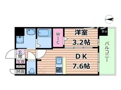 プレサンス東淀川駅前プロ―シェ(1DK/2階)の間取り写真