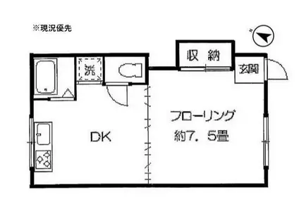 ハウス布施(ワンルーム/2階)の間取り写真