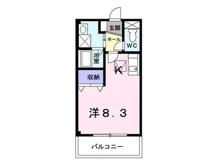 ベラヴィスタ(1K/1階)の間取り写真