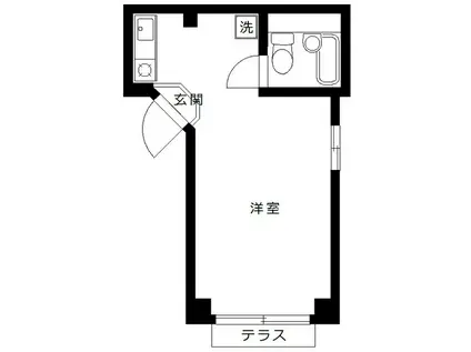 エスティエムズ杉並(ワンルーム/1階)の間取り写真