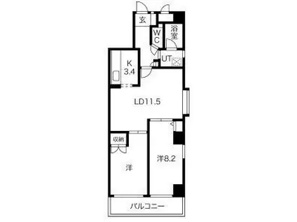 エクレール鶴舞(2LDK/3階)の間取り写真