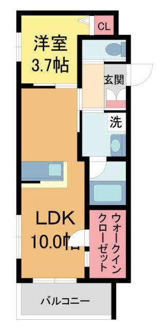 GRAN KOBELIA(1LDK/3階)の間取り写真