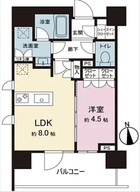 プレミスト早稲田(1LDK/2階)の間取り写真