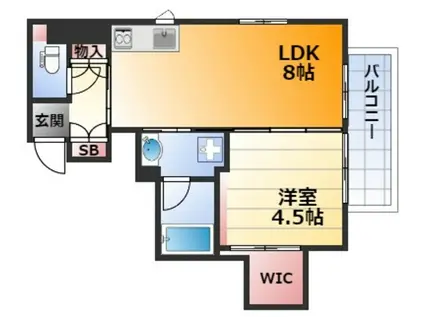 セラーノ新大阪(1LDK/2階)の間取り写真