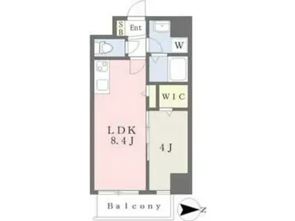 SHINMACHI RESIDENCE KOUZUYA(1LDK/2階)の間取り写真