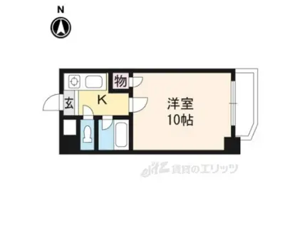 ラ・フロール小山(1K/2階)の間取り写真