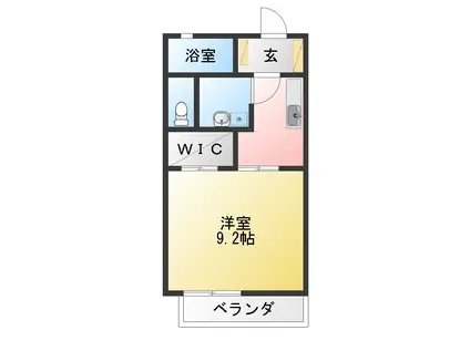 ウィル焼津(1K/1階)の間取り写真