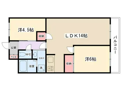 エクレールHARUⅠ(2LDK/3階)の間取り写真