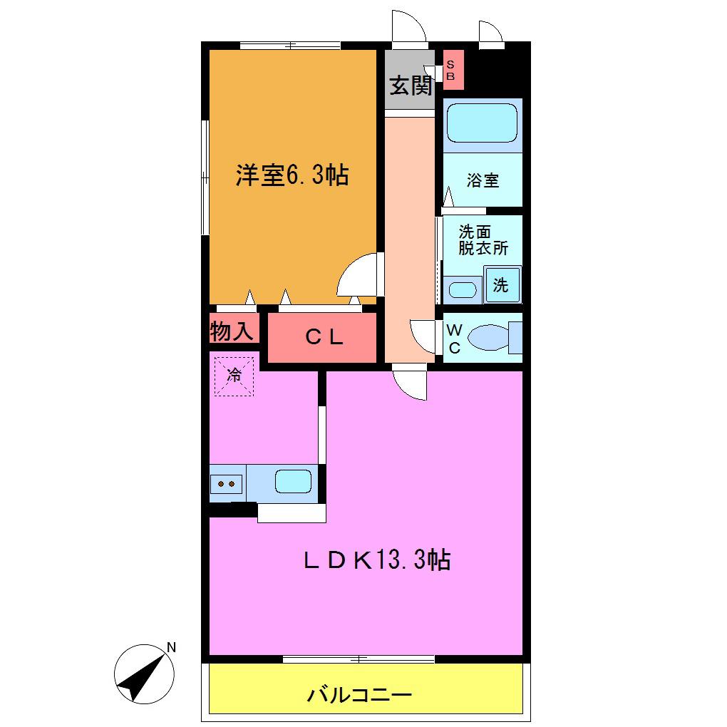 エスペランサ(1LDK/3階)の間取り写真