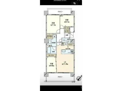 ファインシティ東札幌(3LDK/3階)の間取り写真