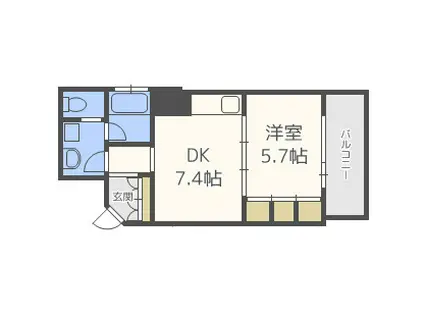 アーバネックス南堀江(1DK/10階)の間取り写真