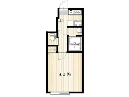 AZEST-RENT東小金井(1K/1階)の間取り写真