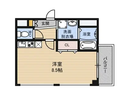 シャトーエムロード(ワンルーム/3階)の間取り写真