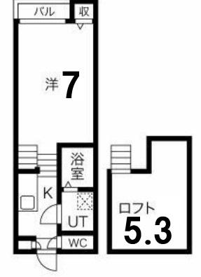 ハーモニーテラス千種VI(1K/1階)の間取り写真
