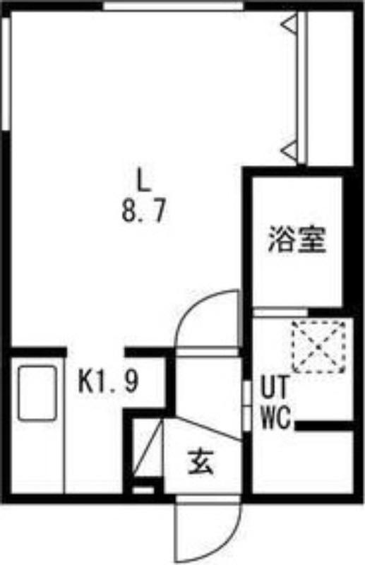 JENTILE43°(1K/1階)の間取り写真