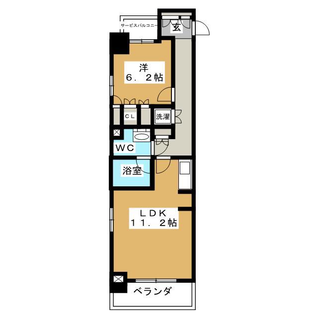 プライムアーバン日本橋横山町(1LDK/5階)の間取り写真