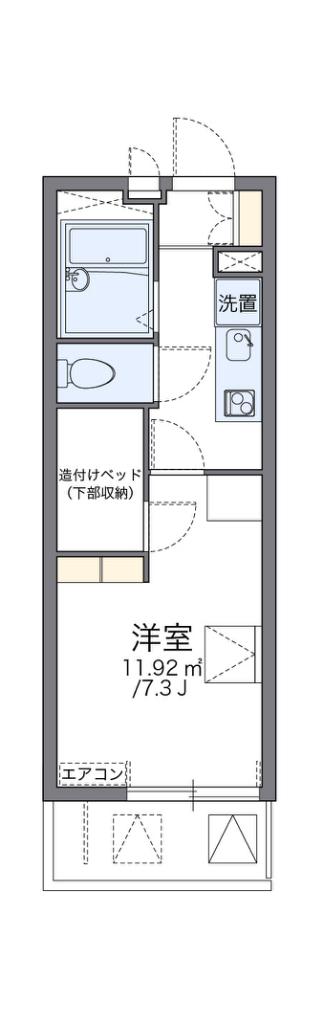 レオパレスアゼリア蛍池(1K/3階)の間取り写真