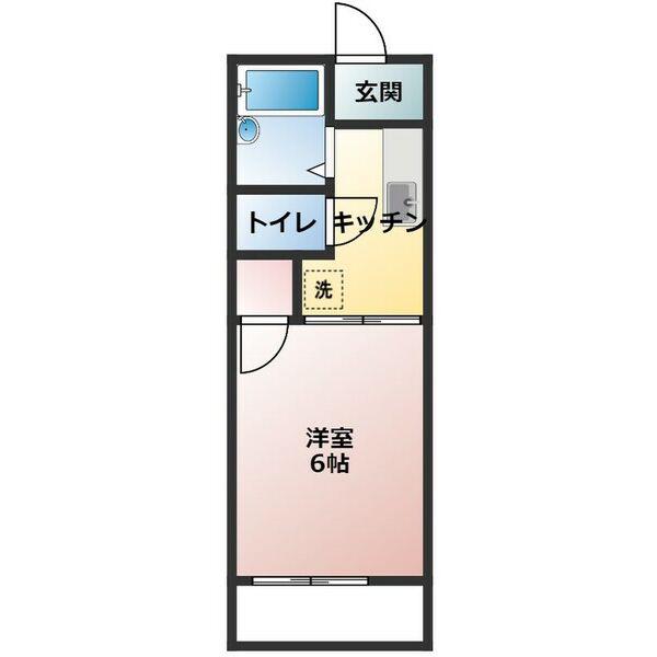タウン・コート東洋(1K/1階)の間取り写真