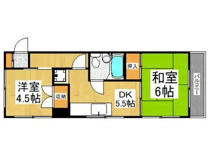 シティコーポパルナスPART-5(2DK/2階)の間取り写真