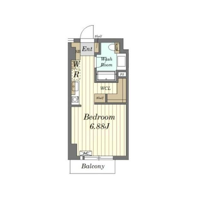 ART APARTMENT IN OOTAKA‐NO‐MORI(1K/4階)の間取り写真
