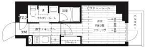 GRAND青葉台II(1K/6階)の間取り写真
