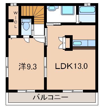 フレールリアン東照宮II(1LDK/2階)の間取り写真