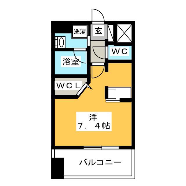 エンクレスト天神MARK(ワンルーム/5階)の間取り写真