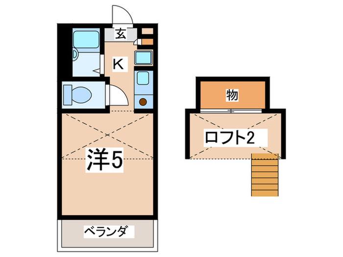 イオボヌール七里ヶ浜(1K/1階)の間取り写真