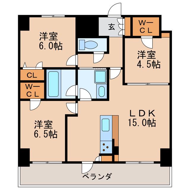 S-RESIDENCE高岳ARDENT(3LDK/10階)の間取り写真