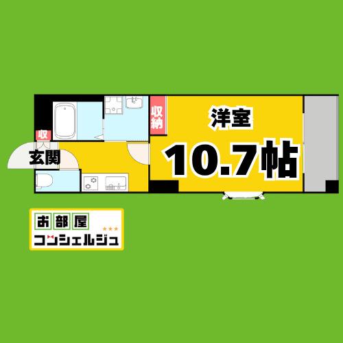 リバパレス鶴舞(1K/5階)の間取り写真